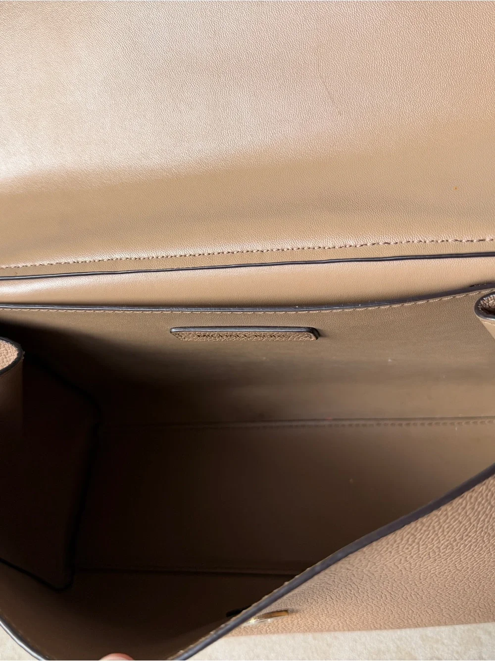 Michael Kors Tan Pebbled Leather Top-Handle Satchel with Gold Hardware
